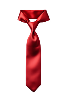 red necktie isolated on transparent background ,red tie isolated png ,generative ai
