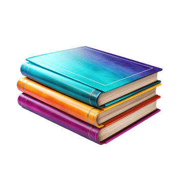 Colorful books isolated. Illustration AI Generative png