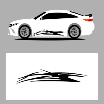 car vector art decal. stripes car decal. sticker car decal
