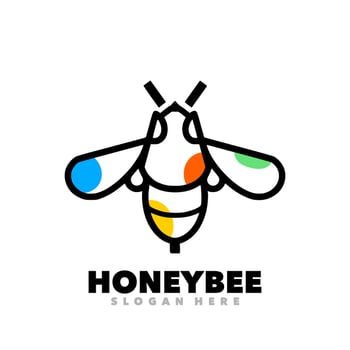 Honeybee  line art vector