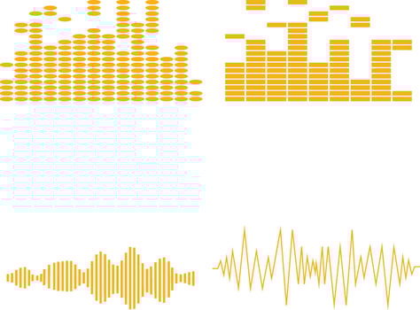 Music Sound Wave. Audio Player. Audio equalizer technology. Vector illustration.