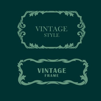 Luxury frame Art nouveau style vintage floral ornament vector