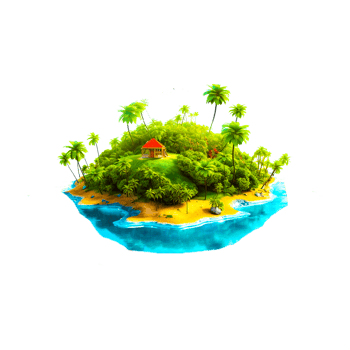 Tropical Islands Resort Generative Ai png