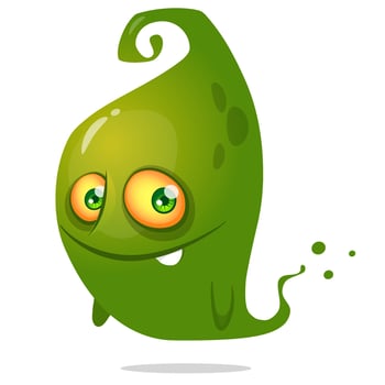 Funny cartoon monster. illustration isolated vector
