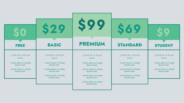 Infographic template for presentations and features data visualization includes a process chart with diagrams, steps, options. The concept for marketing through illustrations for drive to success. vector