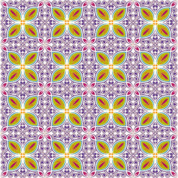 background with colorful classic floral pattern ornament vector