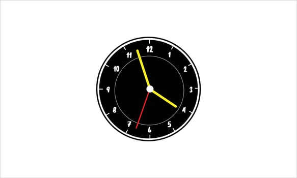 wall clock isolated on white background vector