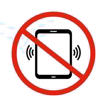 No phone notification sound ban. vector