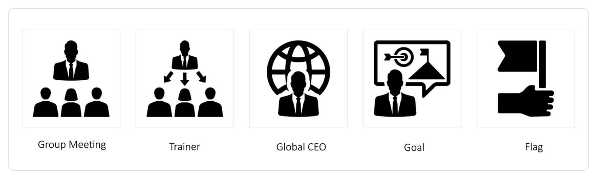Group Meeting, Trainer and Global CEO vector