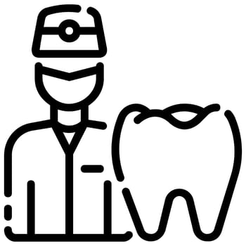 dentist vector outline icon