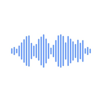 Audio signal vector icon. Sound icon. Music symbol. Equalizer, frequency graphic icon. Minimalistic Illustration. Sound waves logo design. Music pulse signal