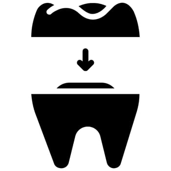 ceramic crown vector glyph icon
