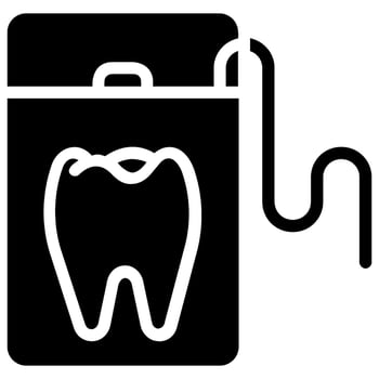 dental floss vector glyph icon