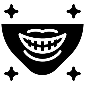 smile vector glyph icon