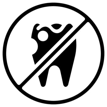 no decay vector glyph icon