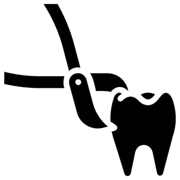 tooth extract vector glyph icon