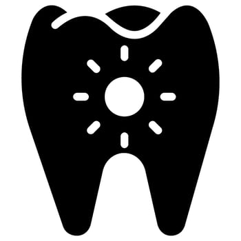 tooth hot pain vector glyph icon