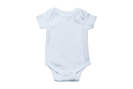 Blank baby blue bodysuit isolated png