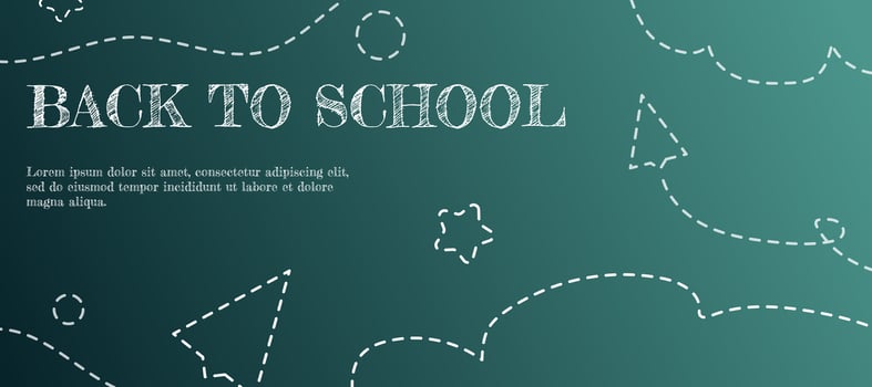 Back to school banner, learning background  template flyer wallpaper vector