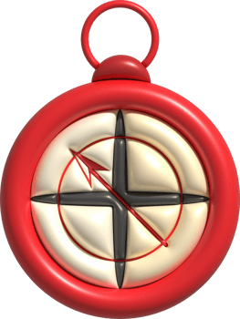 3D illustration. Compass tool. Navigation device. Compass object for navigation and orientation png