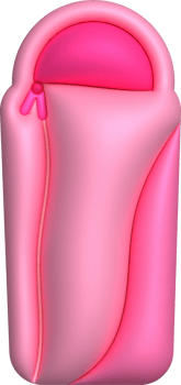 3d illustration sleeping bag camping bed for tourists Hiking gear for sleeping. png