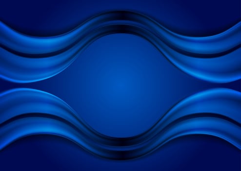 Dark blue abstract smooth wavy vector background