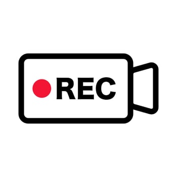 Recording camera icon. Video recording. REC. vector. vector