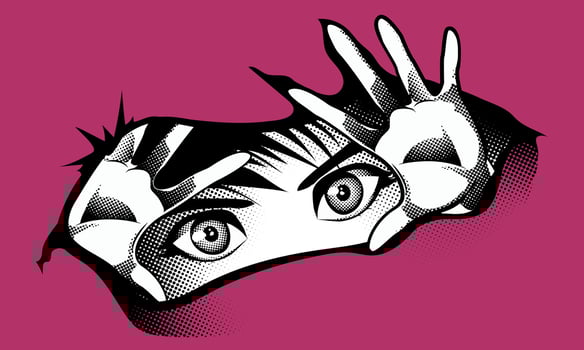 Eyes of a girl in the style of manga. vector