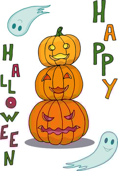 Illustration on the theme of the Halloween holiday vector