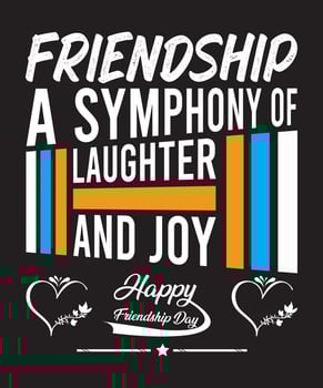 World Friendship day Typography Design, Happy Friendship day vector