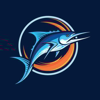 Marlin Logo Illustration Vector Design Template