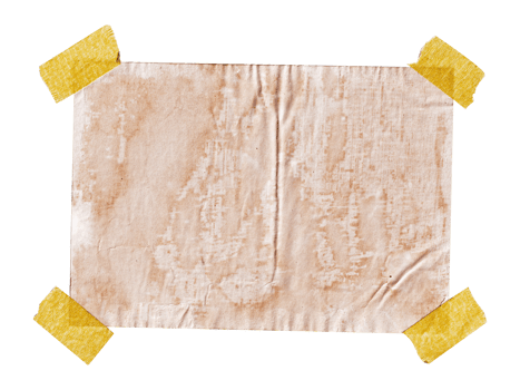 Old paper texture with tape isolated png