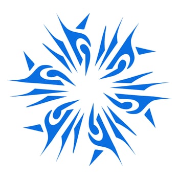 Blue color ethnic mandala patern design illustration. Perfect for logos, icons, stickers, tattoos, design elements for websites, advertisements and more. vector