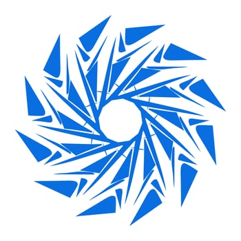Blue color ethnic mandala patern design illustration. Perfect for logos, icons, stickers, tattoos, design elements for websites, advertisements and more. vector
