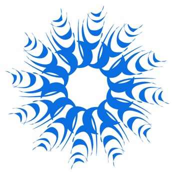 Blue color ethnic mandala patern design illustration. Perfect for logos, icons, stickers, tattoos, design elements for websites, advertisements and more. vector