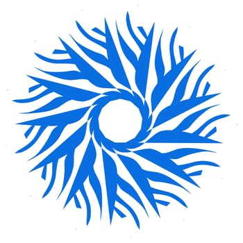 Blue color ethnic mandala patern design illustration. Perfect for logos, icons, stickers, tattoos, design elements for websites, advertisements and more. vector