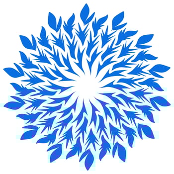 Blue color ethnic mandala patern design illustration. Perfect for logos, icons, stickers, tattoos, design elements for websites, advertisements and more. vector