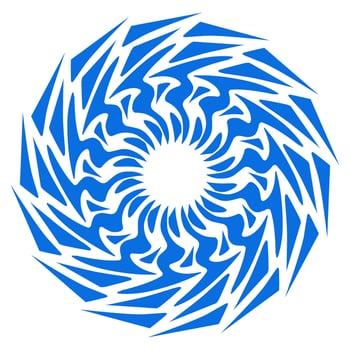 Blue color ethnic mandala patern design illustration. Perfect for logos, icons, stickers, tattoos, design elements for websites, advertisements and more. vector