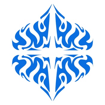 Blue color ethnic mandala patern design illustration. Perfect for logos, icons, stickers, tattoos, design elements for websites, advertisements and more. vector
