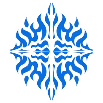 Blue color ethnic mandala patern design illustration. Perfect for logos, icons, stickers, tattoos, design elements for websites, advertisements and more. vector