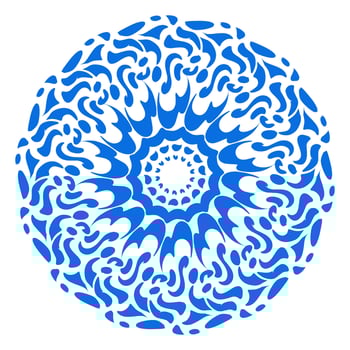 Blue color ethnic mandala patern design illustration. Perfect for logos, icons, stickers, tattoos, design elements for websites, advertisements and more. vector