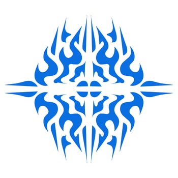 Blue color ethnic mandala patern design illustration. Perfect for logos, icons, stickers, tattoos, design elements for websites, advertisements and more. vector