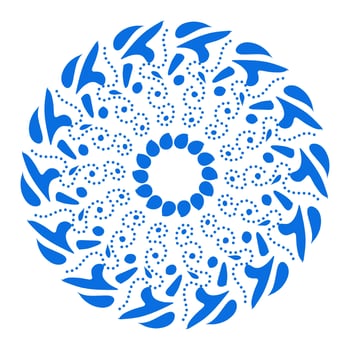 Blue color ethnic mandala patern design illustration. Perfect for logos, icons, stickers, tattoos, design elements for websites, advertisements and more. vector