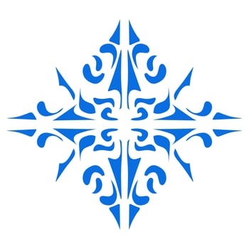 Blue color ethnic mandala patern design illustration. Perfect for logos, icons, stickers, tattoos, design elements for websites, advertisements and more. vector