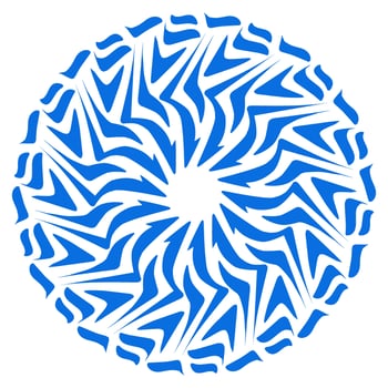 Blue color ethnic mandala patern design illustration. Perfect for logos, icons, stickers, tattoos, design elements for websites, advertisements and more. vector