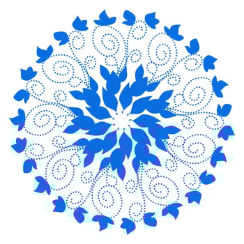 Blue color ethnic mandala patern design illustration. Perfect for logos, icons, stickers, tattoos, design elements for websites, advertisements and more. vector