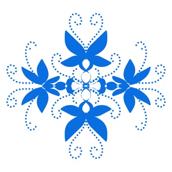 Blue color ethnic mandala patern design illustration. Perfect for logos, icons, stickers, tattoos, design elements for websites, advertisements and more. vector