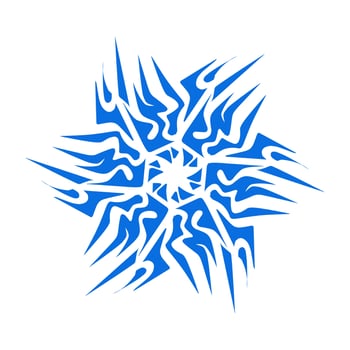 Blue color ethnic mandala patern design illustration. Perfect for logos, icons, stickers, tattoos, design elements for websites, advertisements and more. vector