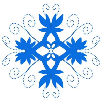 Blue color ethnic mandala patern design illustration. Perfect for logos, icons, stickers, tattoos, design elements for websites, advertisements and more. vector