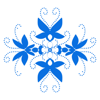 Blue color ethnic mandala patern design illustration. Perfect for logos, icons, stickers, tattoos, design elements for websites, advertisements and more. png